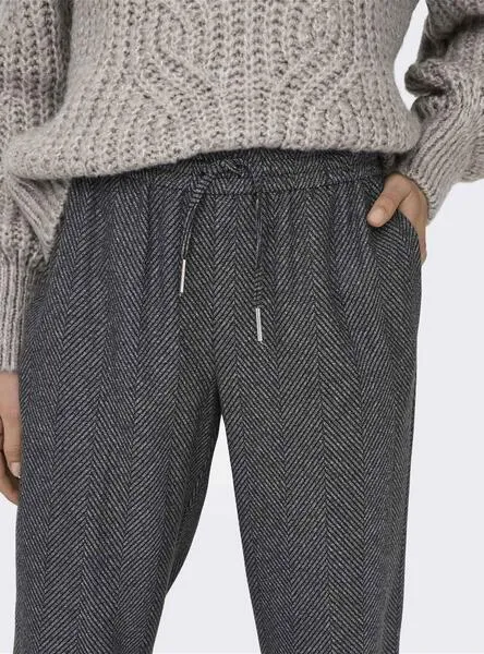 Women's Gray Herringbone Shay Pants Only