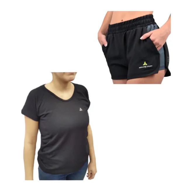 Women's Sport T-Shirt Set + Athletic Microfiber Shorts