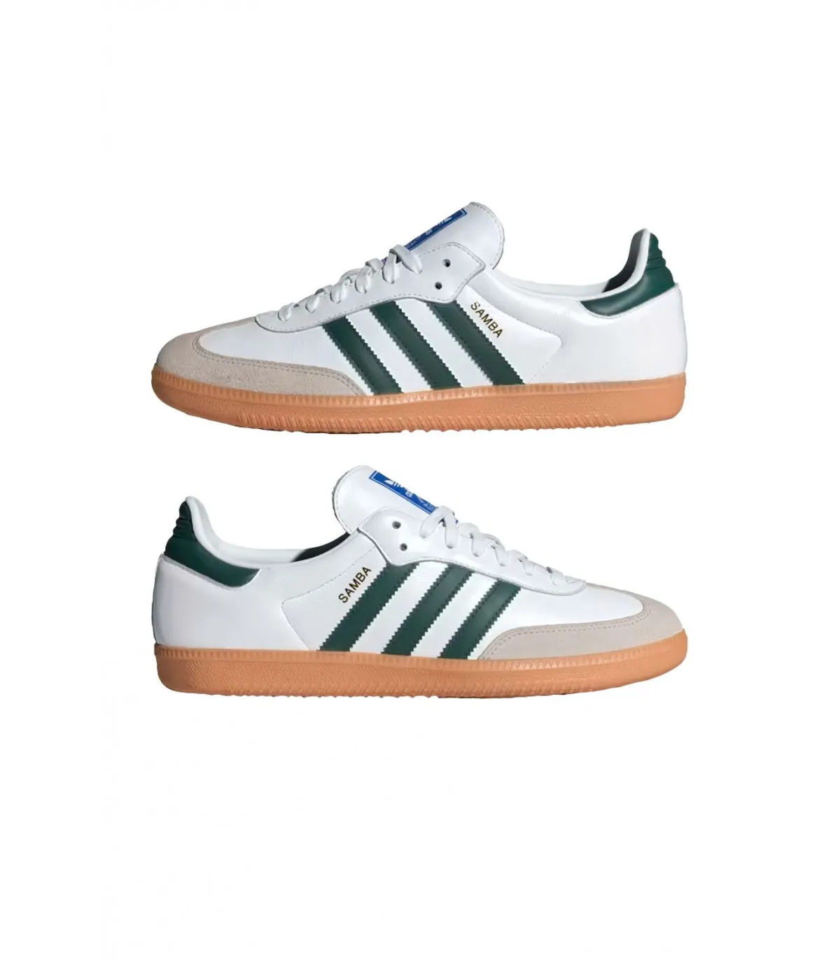 Adidas Samba OG White and Green Sneakers