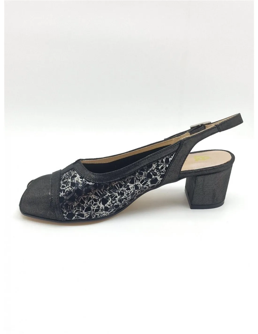 Zapato de mujer Zany en negro/plata 284