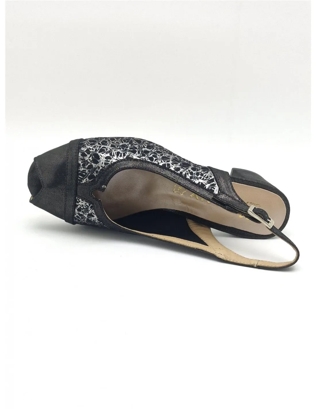 Zapato de mujer Zany en negro/plata 284