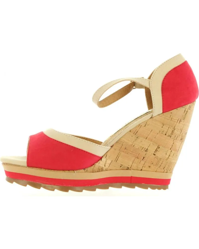 Zapatos de cuña de Mujer MARIA MARE 65895 TEXT ROJO-ARENA