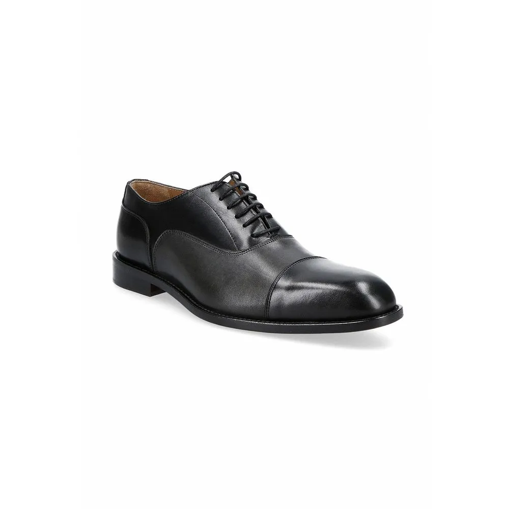 Zapatos Formal Italianos Arzano Cap Toe Bal Oxford Negro/Gris