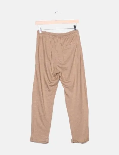 Camel jogger pants by Zara.