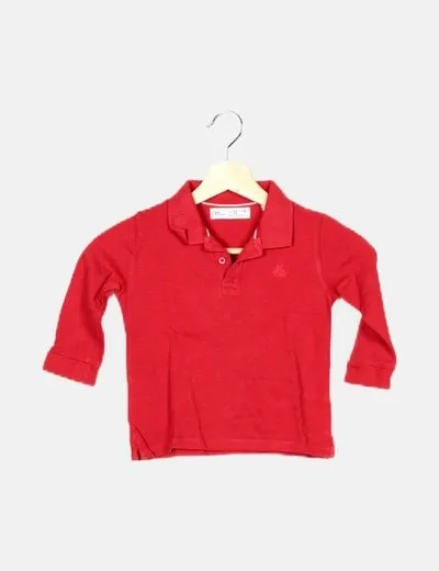 Red Basic Zara Polo